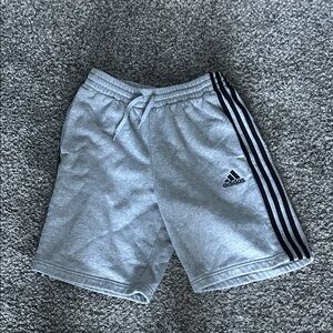 adidas Originals Men's Gray Athletic Shorts with Black Stripes